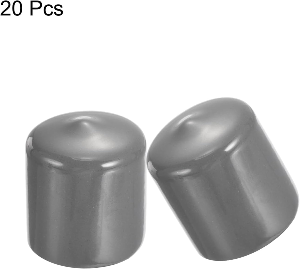 uxcell 20pcs Rubber End Caps 30mm ID Vinyl Cap Cover Screw Protectors Dark Grey