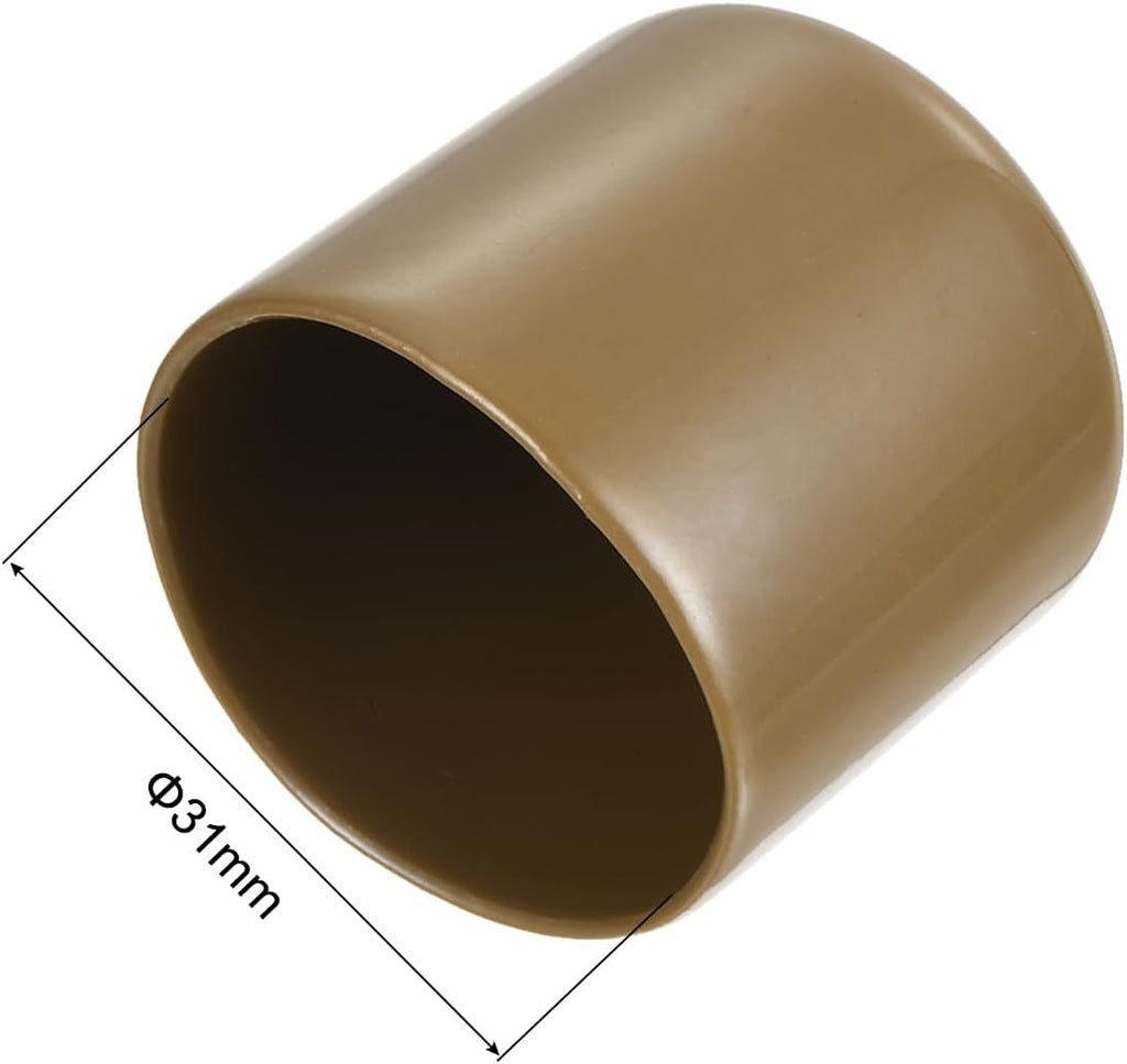 uxcell 20pcs Rubber End Caps 31mm(1 1/4") ID Vinyl PVC Round Tube Bolt Cap Cover Screw Thread