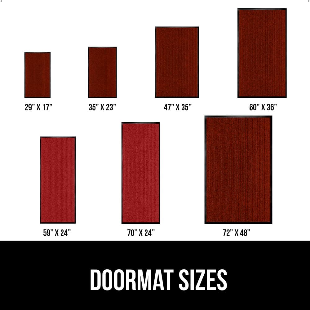 GORILLA GRIP Traffic Guard Door Mat, 2 Pack, Heavy Duty Waterproof Doormat, Commercial Office Space