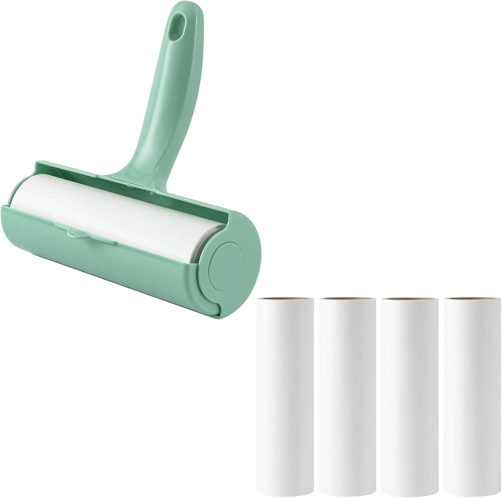 Large Lint Roller with Refills for Pet Hair Removal Extra Sticky 6.3 inch Wide Surface Lint Roller