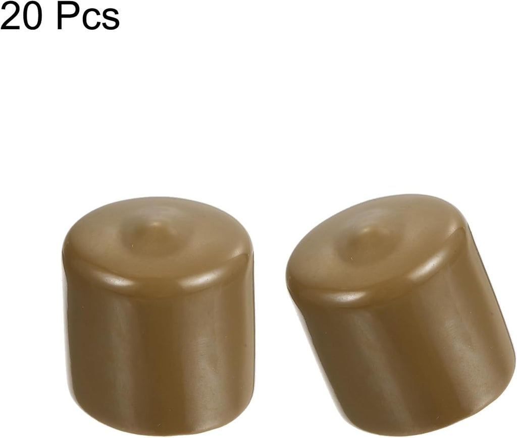 uxcell 20pcs Rubber End Caps 26mm(1 Inch) ID Vinyl PVC Round Tube Bolt Cap Cover Screw Thread