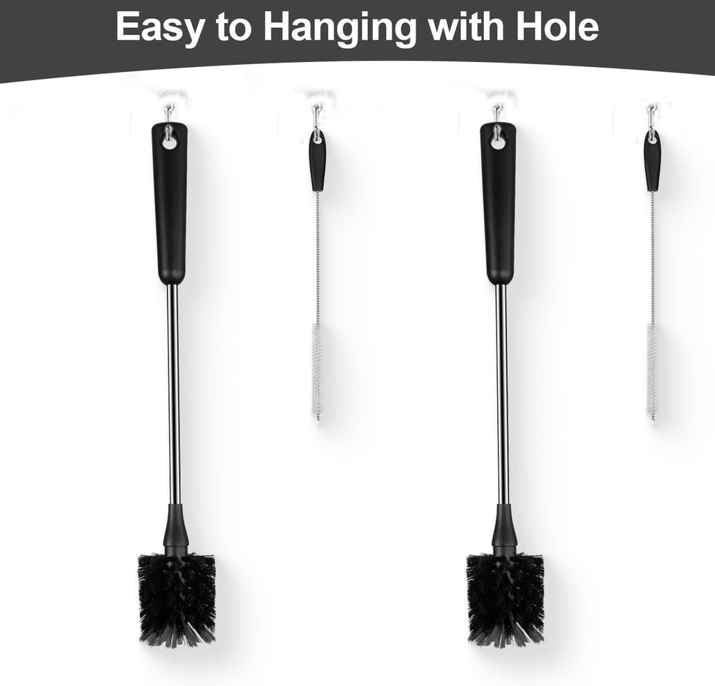 Water Bottle Brush, 15 Inches Long Stainless Steel Handle Bottle Brush Cleaner, Bottle Scrubber