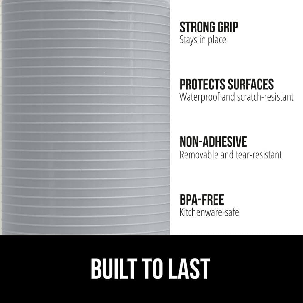 GORILLA GRIP DuraGuard Shelf Liner, Non-Adhesive Cabinet Liners for Kitchen Drawers, Shelves