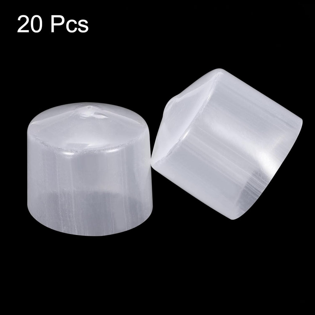 uxcell 20pcs Rubber End Caps 35mm ID Vinyl PVC Round Tube Bolt Cap Cover Screw Thread Protectors