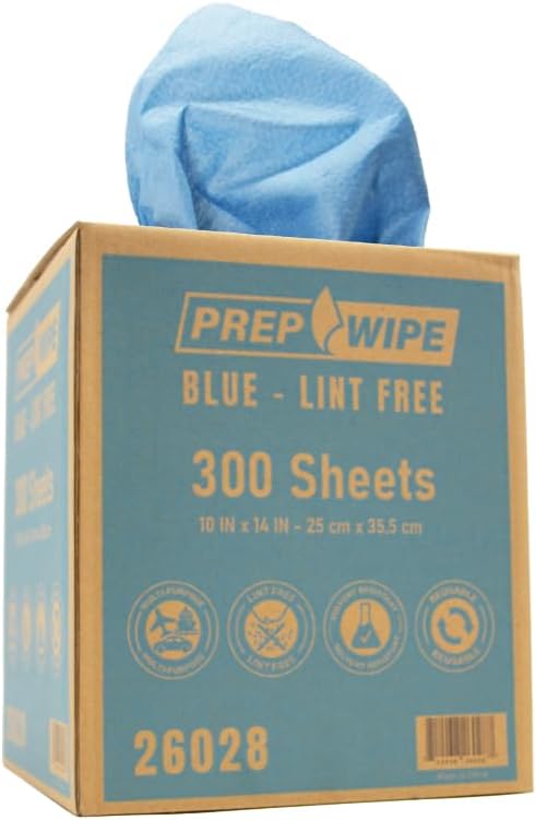 PrepWipe Heavy Duty Cleaning Towels, Lint Free Industrial Paper Towels, Disposable Pack of 300