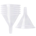6 Pack Plastic Funnels, 4.6 Inch Multi-Purpose Clear Plastic Funnels with Long Reaching Spout for