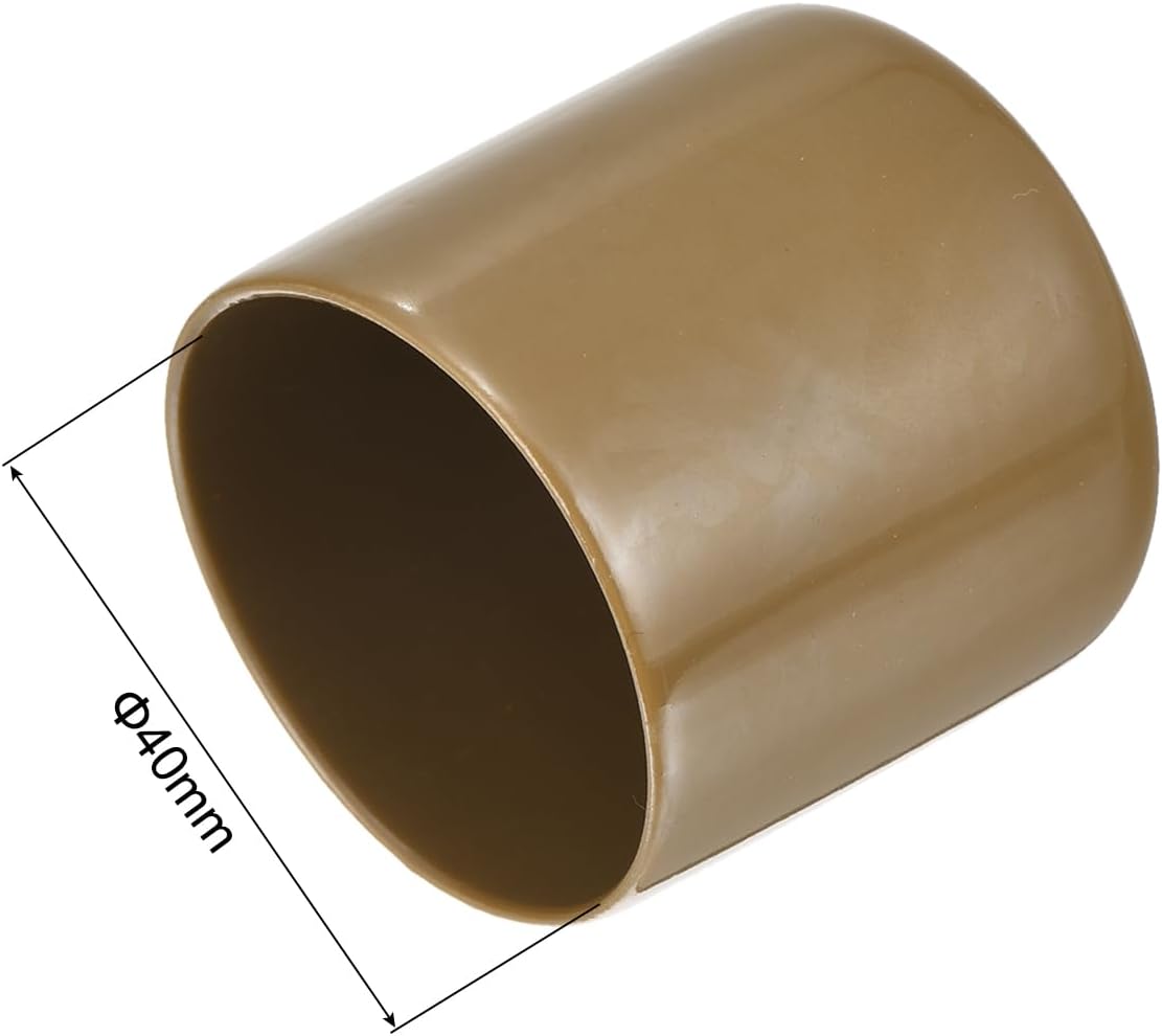 uxcell 20pcs Rubber End Caps 40mm ID Vinyl PVC Round Tube Bolt Cap Cover Screw Thread Protectors
