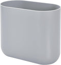 iDesign Cade Oval Slim Trash, Compact Waste Basket Garbage Can for Bathroom, Bedroom, Home Office