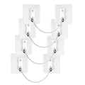 Furniture Anchors 4 Pairs No Drill Heavy Duty Anchors Fridge Lock Adjustable Self-Adhesive Safety