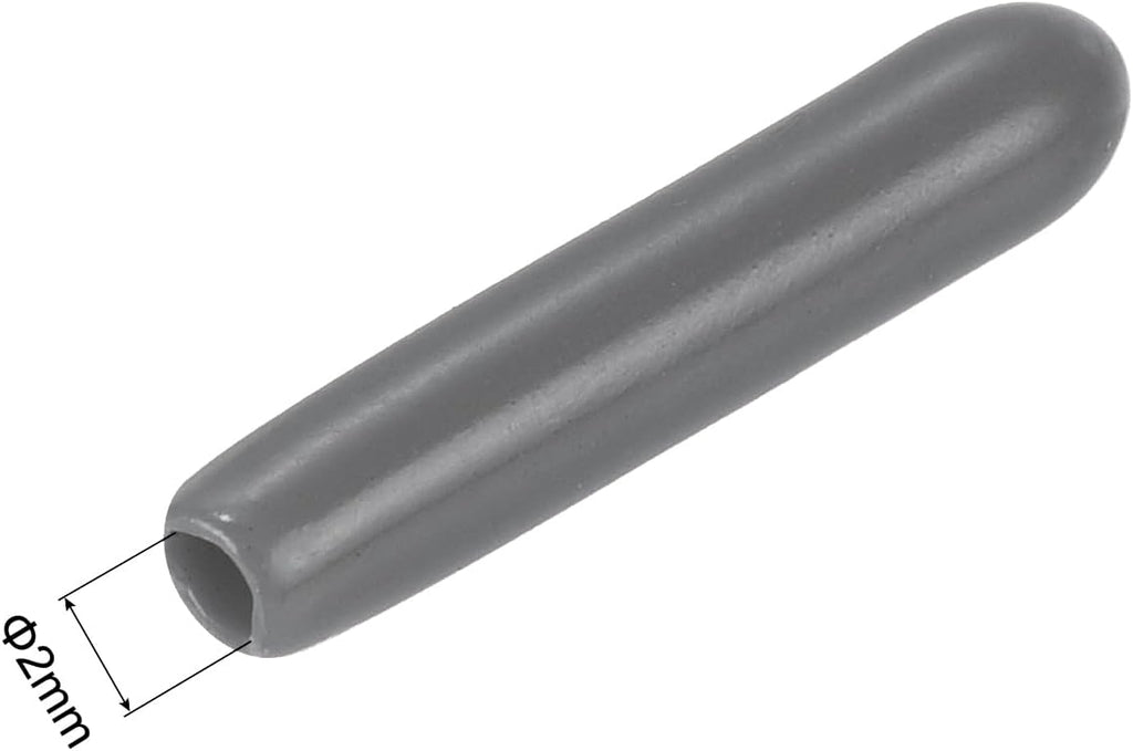 uxcell 20pcs Rubber End Caps 2mm(1/16") ID Vinyl PVC Round Tube Bolt Cap Cover Screw Thread