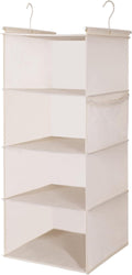 MAX Houser 4 Tier Shelf Hanging Closet Organizer, Space Saver,Closet Hanging Shelf with 2 Sturdy
