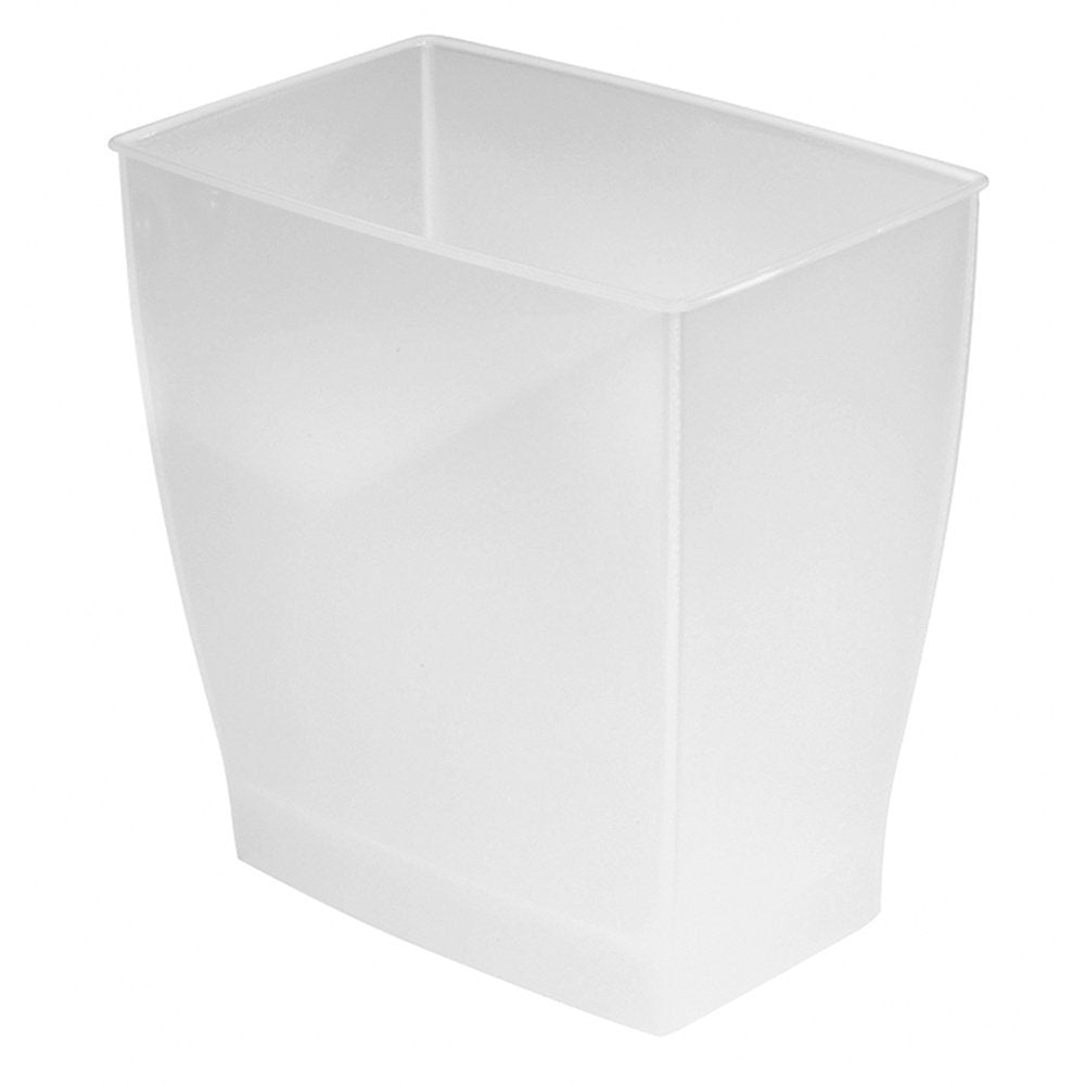 iDesign Small Bathroom Trash Can, Ideal for Primary and Guest Bathroom or Office, Frost, Made in USA