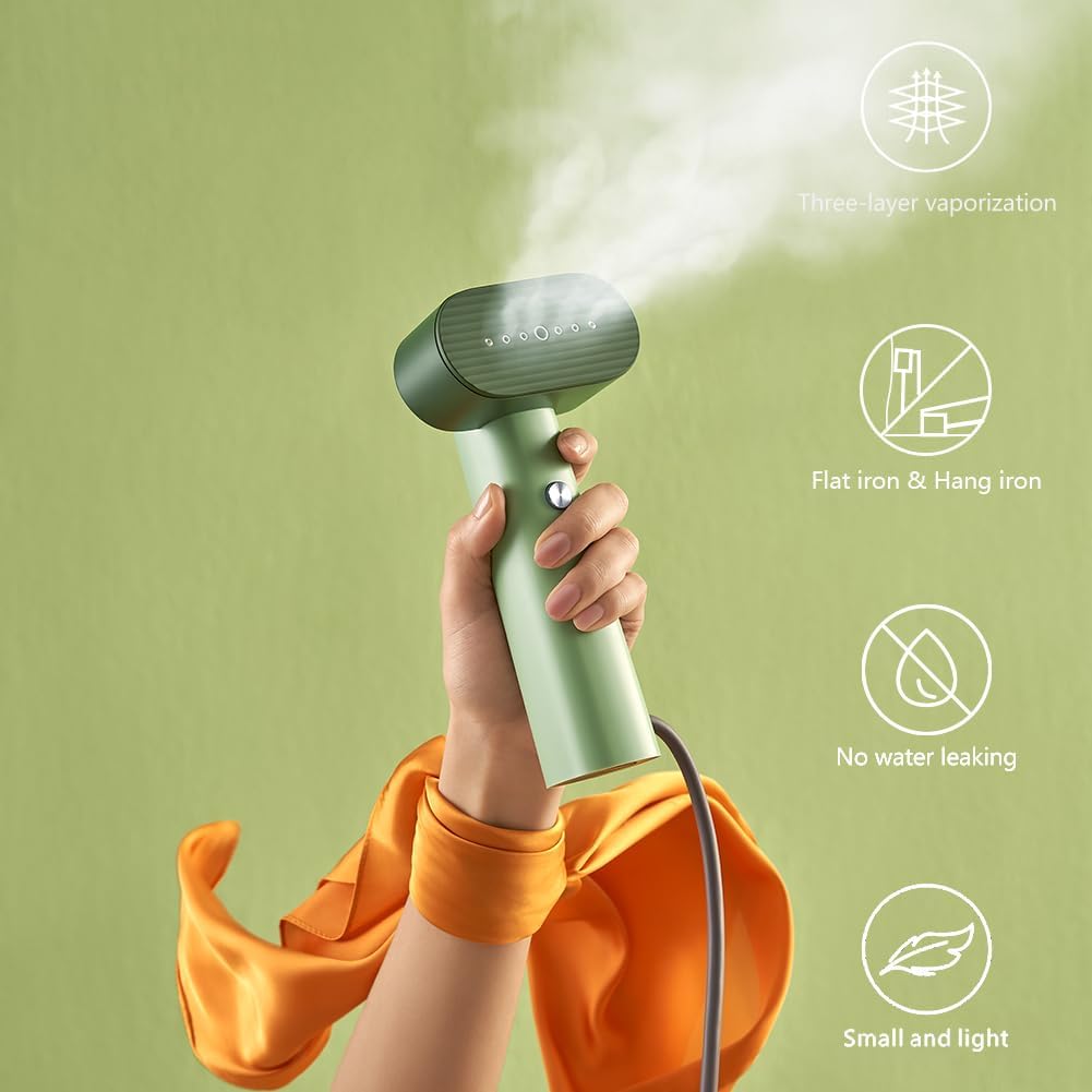 G6 2-in-1 Portable Steamer for Clothes and Iron for Clothes, Just 0.7lbs Lightly, 10 Minutes of
