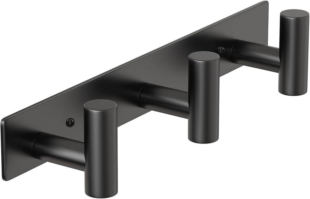 PMMASTO Coat Rack Wall Mounted, 3 "T Shaped Wall Hooks for Hanging, Heavy Duty Stainless Steel Coat