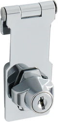 Alise Keyed Hasp Lock,3 Inch Safety Packlock Clasp Hasp Lock Latch with Lock,Door Hinge Lock with