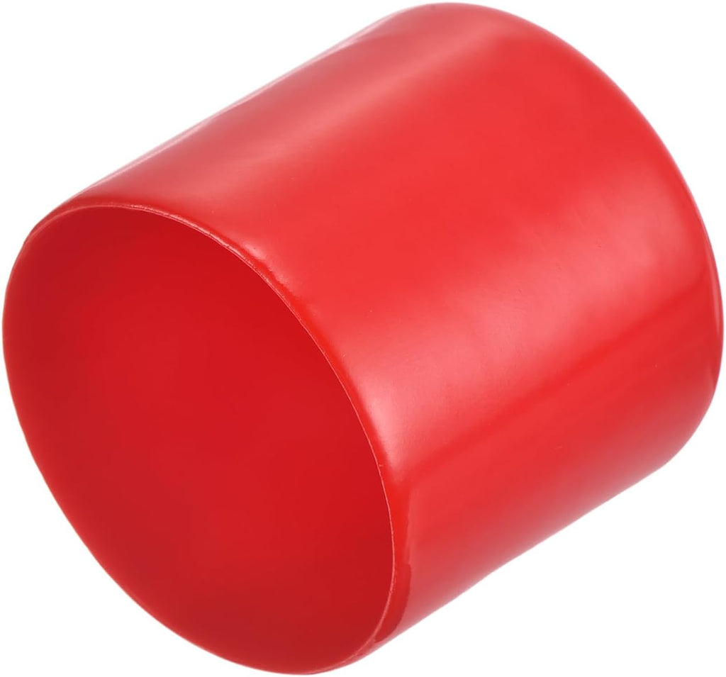 uxcell 20pcs Rubber End Caps 38mm ID Vinyl Round Tube Bolt Cap Cover Thread Protectors Red