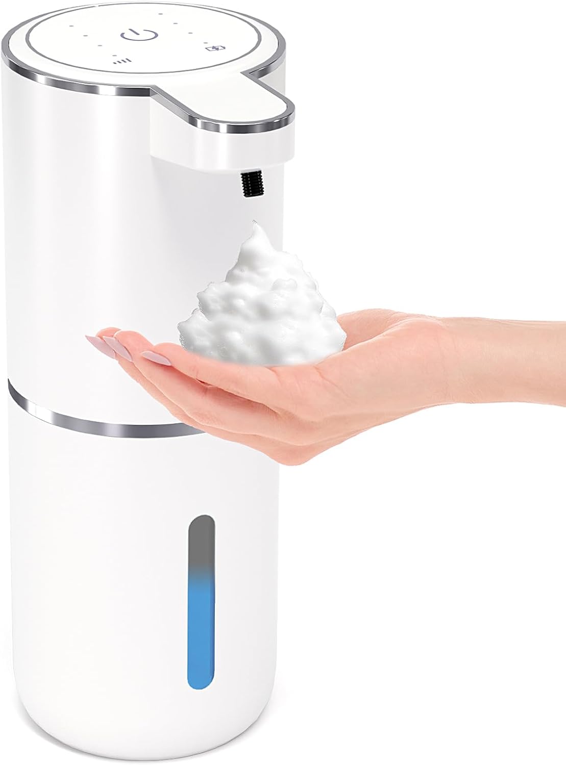 Automatic Foaming Soap Dispenser,Touchless Foam Soap Dispenser,12.8oz Rechargeabled Wall Mounted
