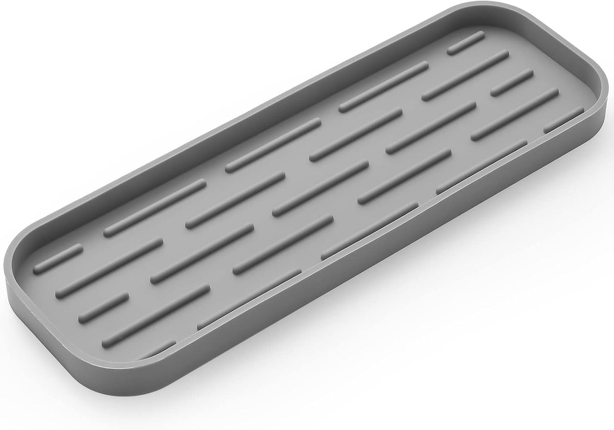 Silicone Kitchen Sink Organizer Tray for Multiple Usage,Eco-Friendly Sponges Holder for Kitchen