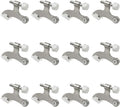 12 Pack Hinge Pin Brushed Nickel Door Stopper, Adjustable Heavy Duty Hinge Pin Door Stop with