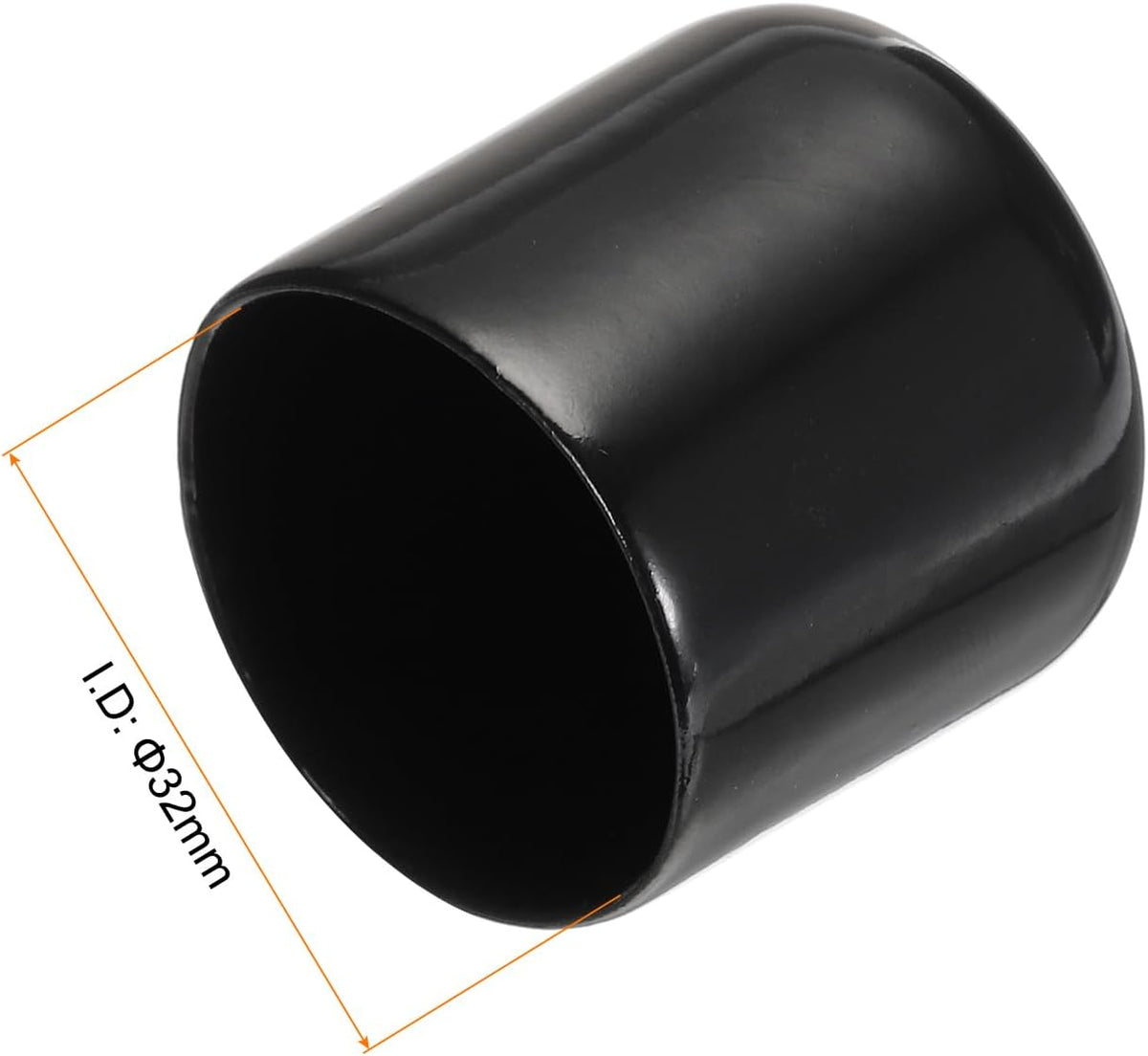 uxcell 20pcs Rubber End Caps 32mm ID Vinyl PVC Round Tube Bolt Cap Cover Screw Thread Protectors