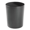 mDesign Round Metal Small 1.7 Gallon Recycle Trash Can Wastebasket, Garbage Container Bin for
