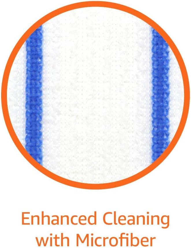 Amazon Basics Heavy Duty Floor Mopping Pads with Microfiber, Fits Swiffer WetJet Mopping Systems
