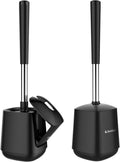SetSail Toilet Brush and Holder, Self Closing Lid Toilet Bowl Brushes Holder and Extra Long Handle