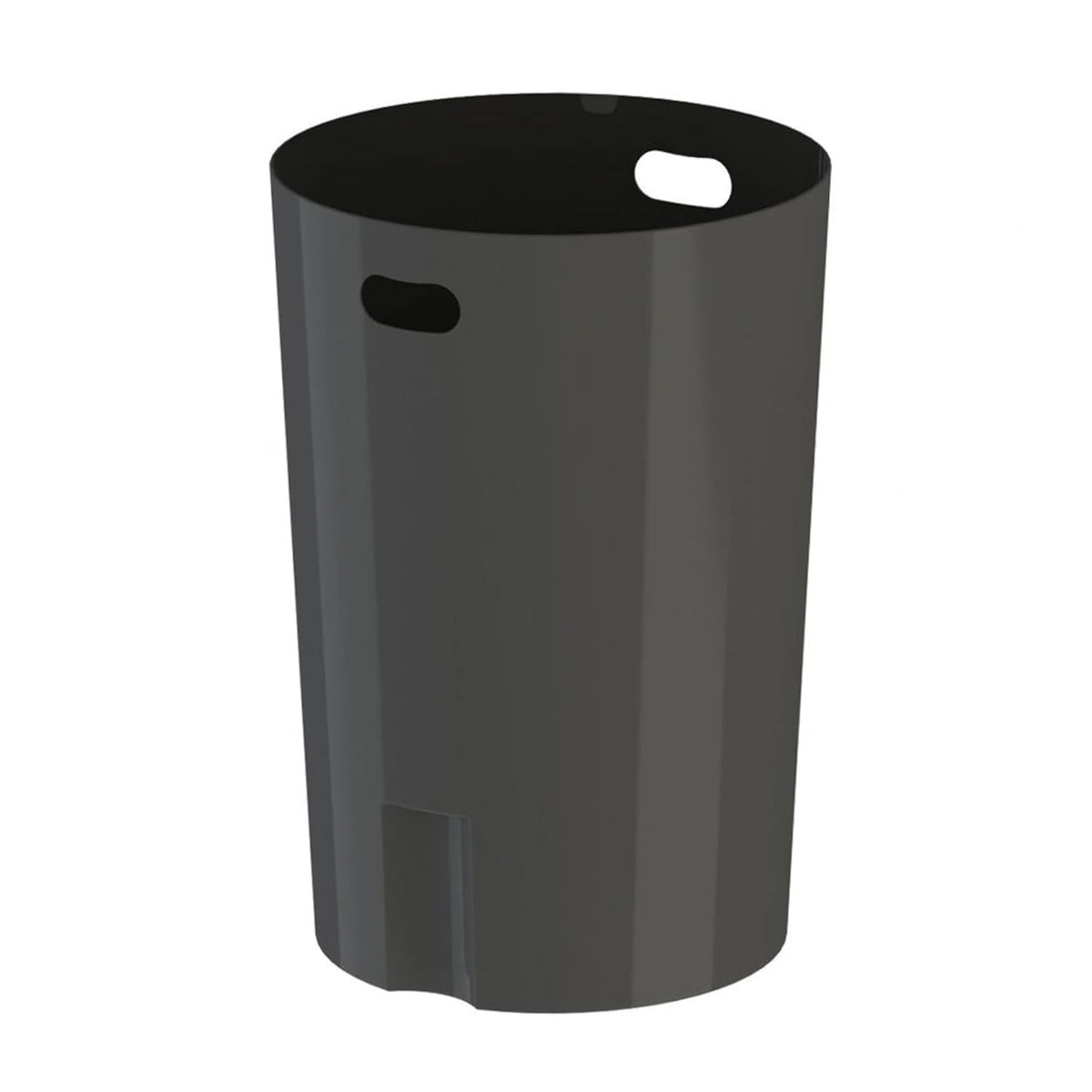 42 Gallon Slated Circle 100% Recycled Plastic Heavy Duty Outdoor Trash Can with Push Open Dome Lid