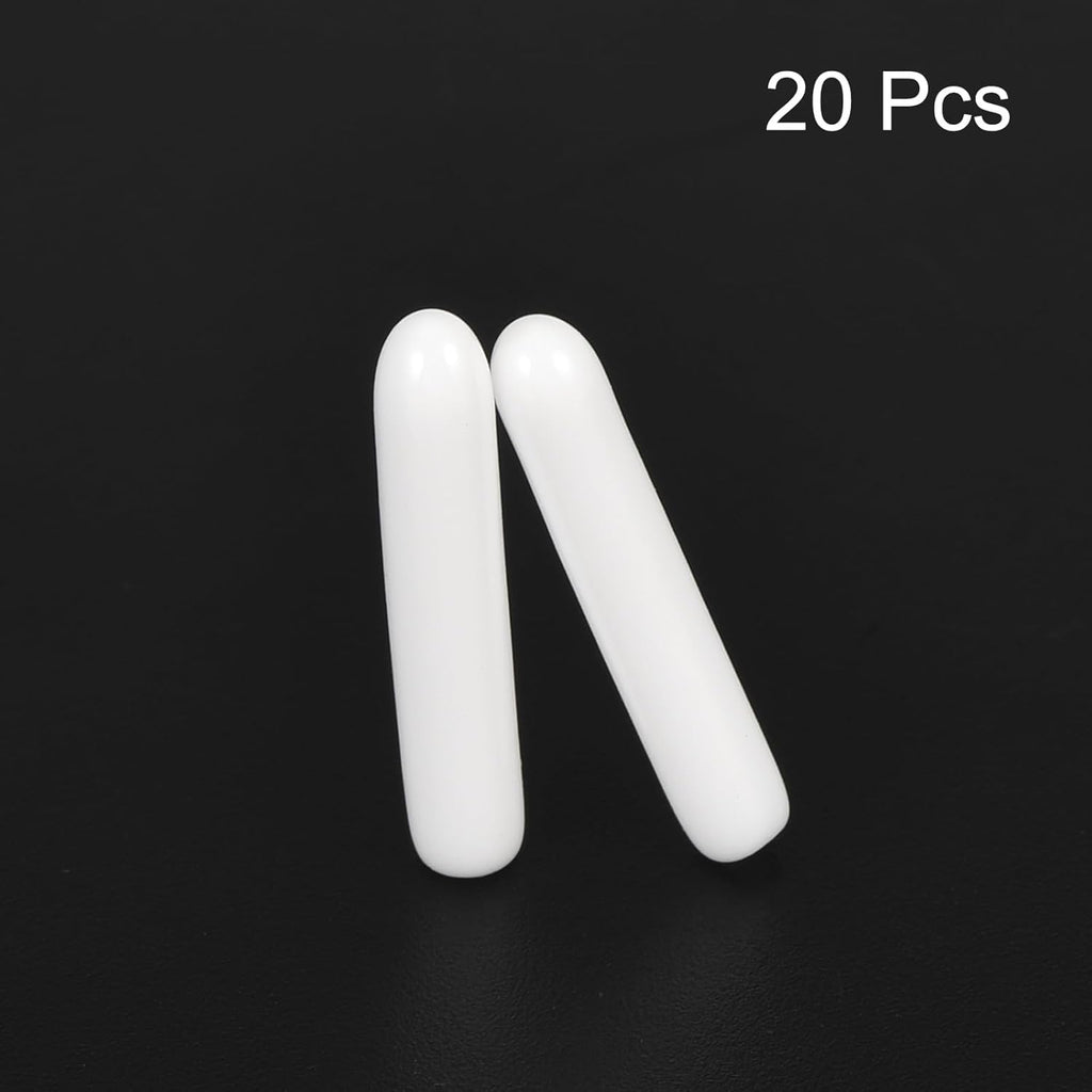 uxcell 20pcs Rubber End Caps 1.5mm(1/16") ID Vinyl Round End Cap Cover Screw Thread Protectors White