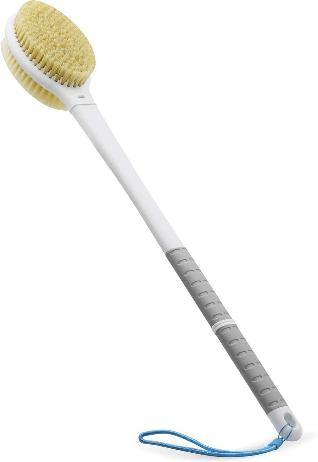 Shower Brush with Soft and Stiff Bristles,20.5" Extra Long Handle Dual-Sided Back Scrubber Bath
