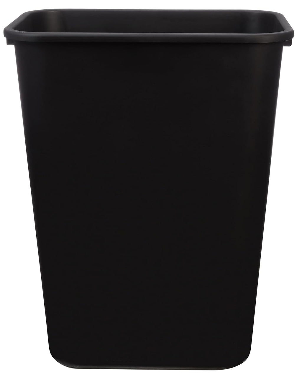 Amazon Basics Trash Can, Rectangular Commercial Office Wastebasket, 10 Gallon (Pack Of 2), Black