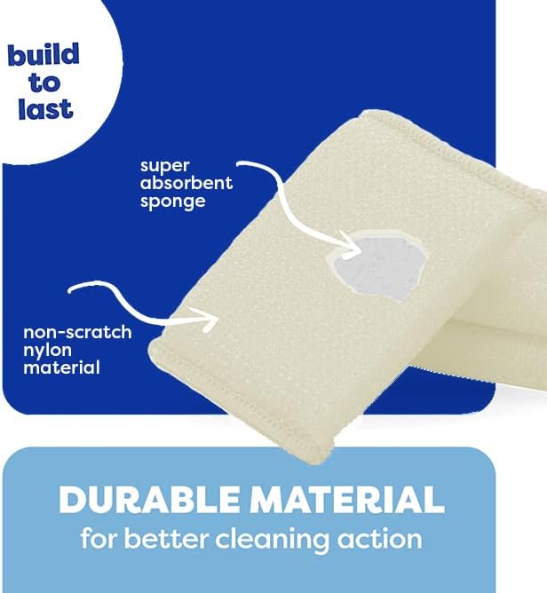 24 Pack Scrub Sponges Kitchen by SCRUBIT, Multi-Purpose Scouring Pads, Non-Scratch Cleaning Sponges