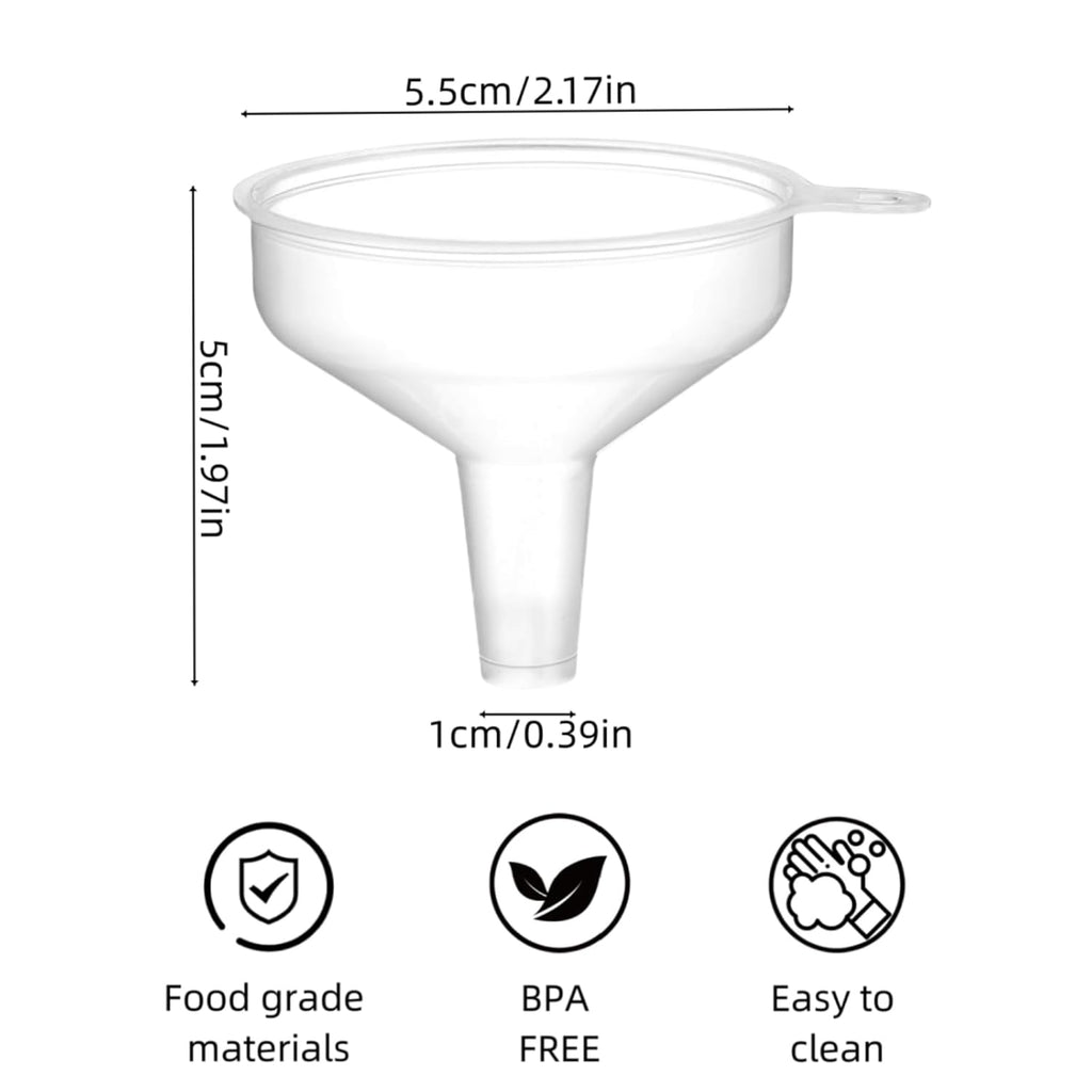 Small Funnels 4 Pack Food Grade Funnel Easily Transfer Liquids Granules Powders Funnels for Kitchen