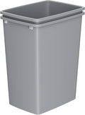 35 Quart Plastic Trash Can, Under Canbinet Waste Bin, 9-Gallons Slim Trash Can for Kitchen Bedroom