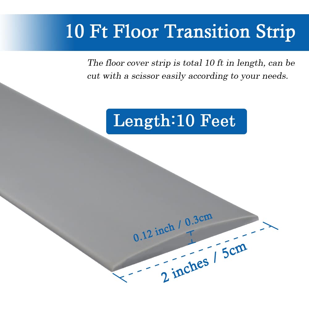 Floor Transition Strip Self Adhesive Floor Cover Strips Laminate 2" Wide Vinyl Flat Divider