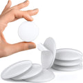 Strongest Home Wall Door Handle Stopper Set. 7 Pieces of White Silicone Door Knob 1.57", Round Wall