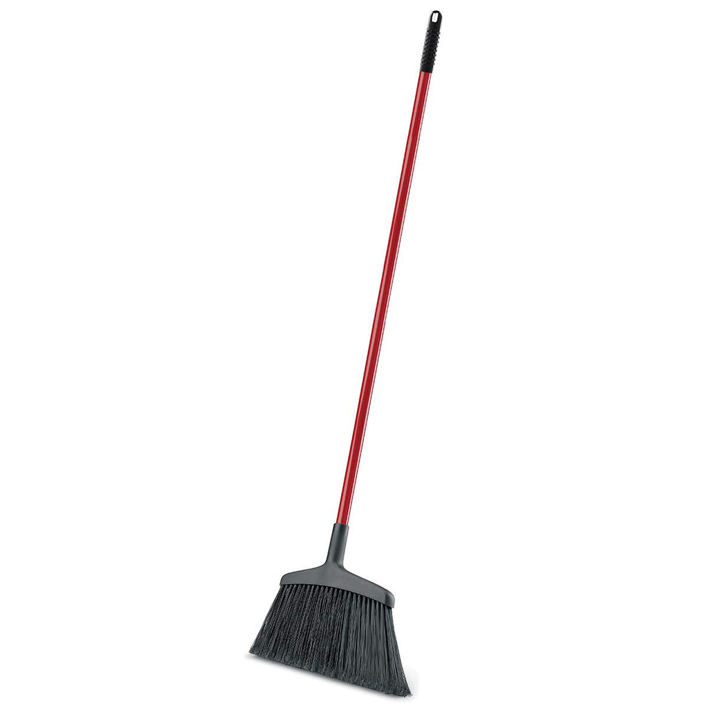 Libman Commercial 997 Wide Commercial Angle Broom, 55" Length, 15" Width, Black/Red (Pack of 6)