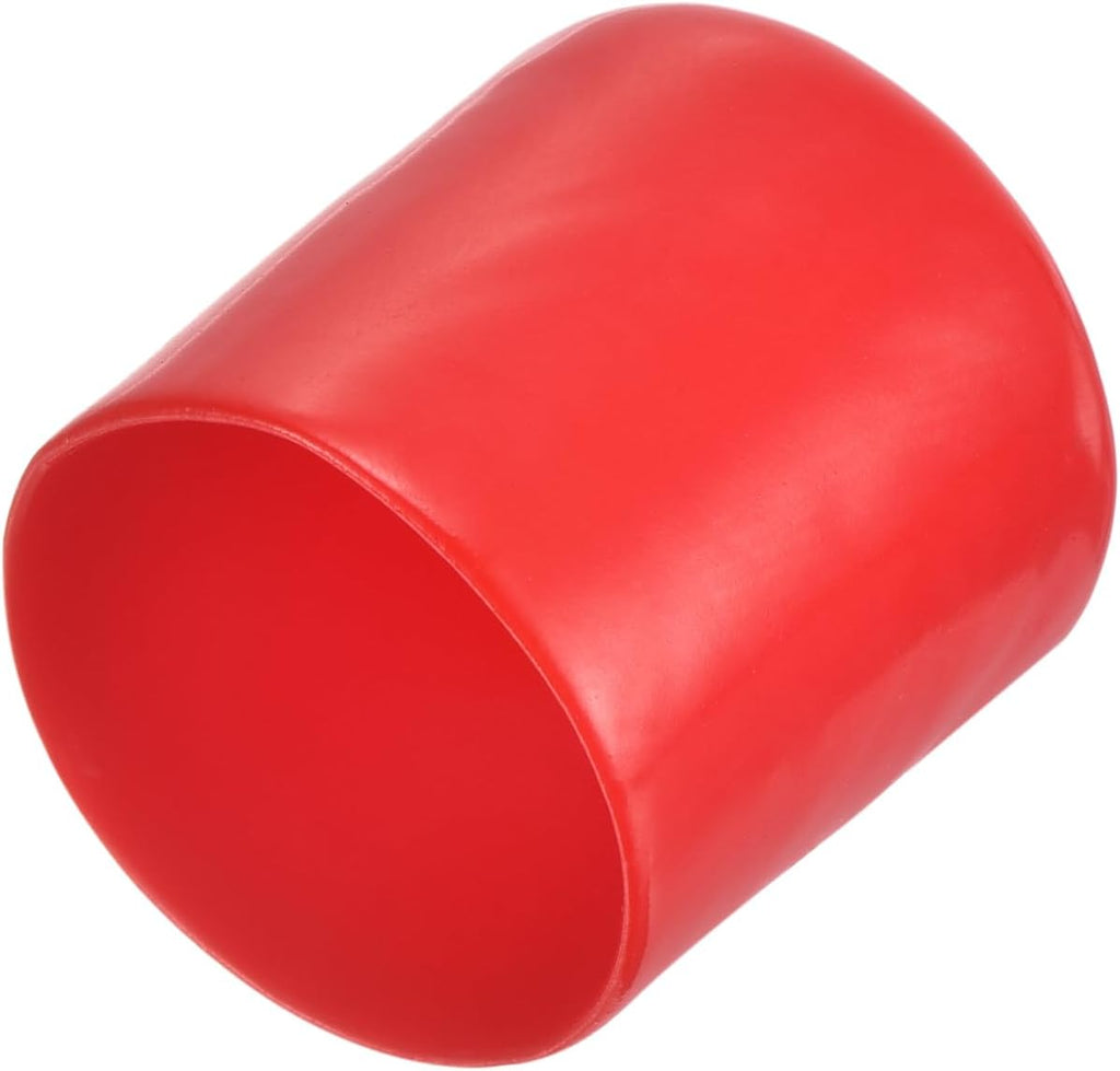 uxcell 20pcs Rubber End Caps 29mm ID Vinyl Round Tube Bolt Cap Cover Thread Protectors Red