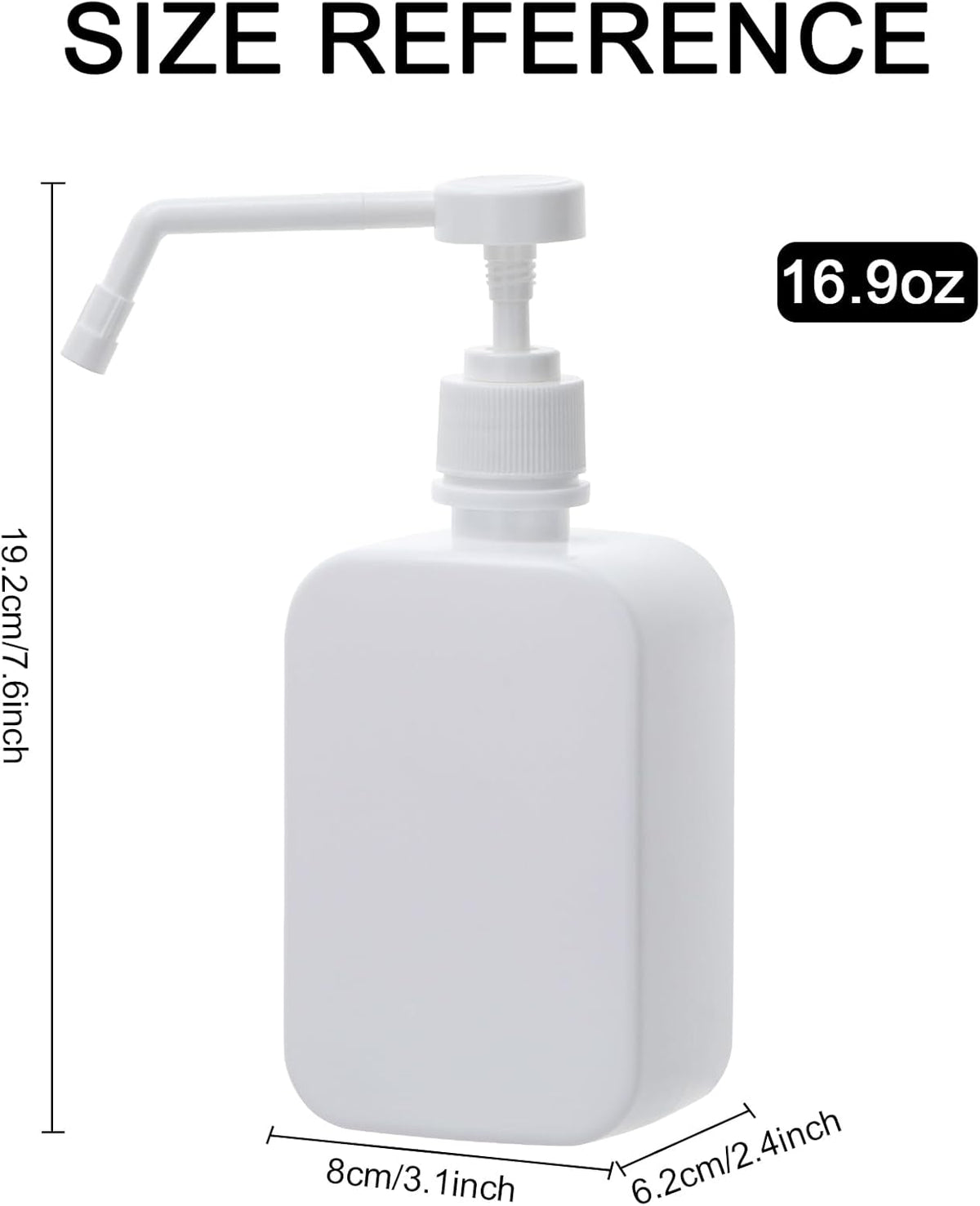 Pump Bottles Dispenser 16.9oz/500ml, 4 Pack Empty Plastic Hand Soap Shampoo Bottles, Refillable