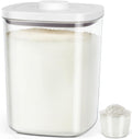 Airtight Rice Container 25 Lbs, Clear PET Plastic Food Storage Container Bin For Flour Sugar, Dry