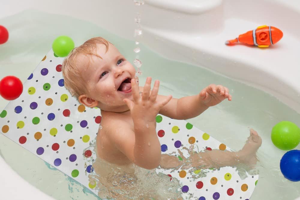 ENKOSI Bath Mat Long 40x16 – Non-Slip Bathtub Mat with Secure Suction Cups & Drain Holes with Fun