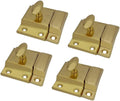 QCAA Oval Turn Cabinet Latch, for Cupboard & Other Furniture, Small, Brass Plated, Made in Taiwan