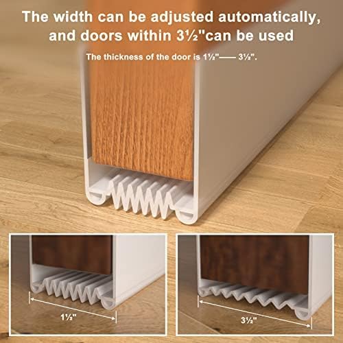 Weather Stripping Door Seal, 39' Length Cuttable, Strong Adhesive Door Sweep for Exterior and