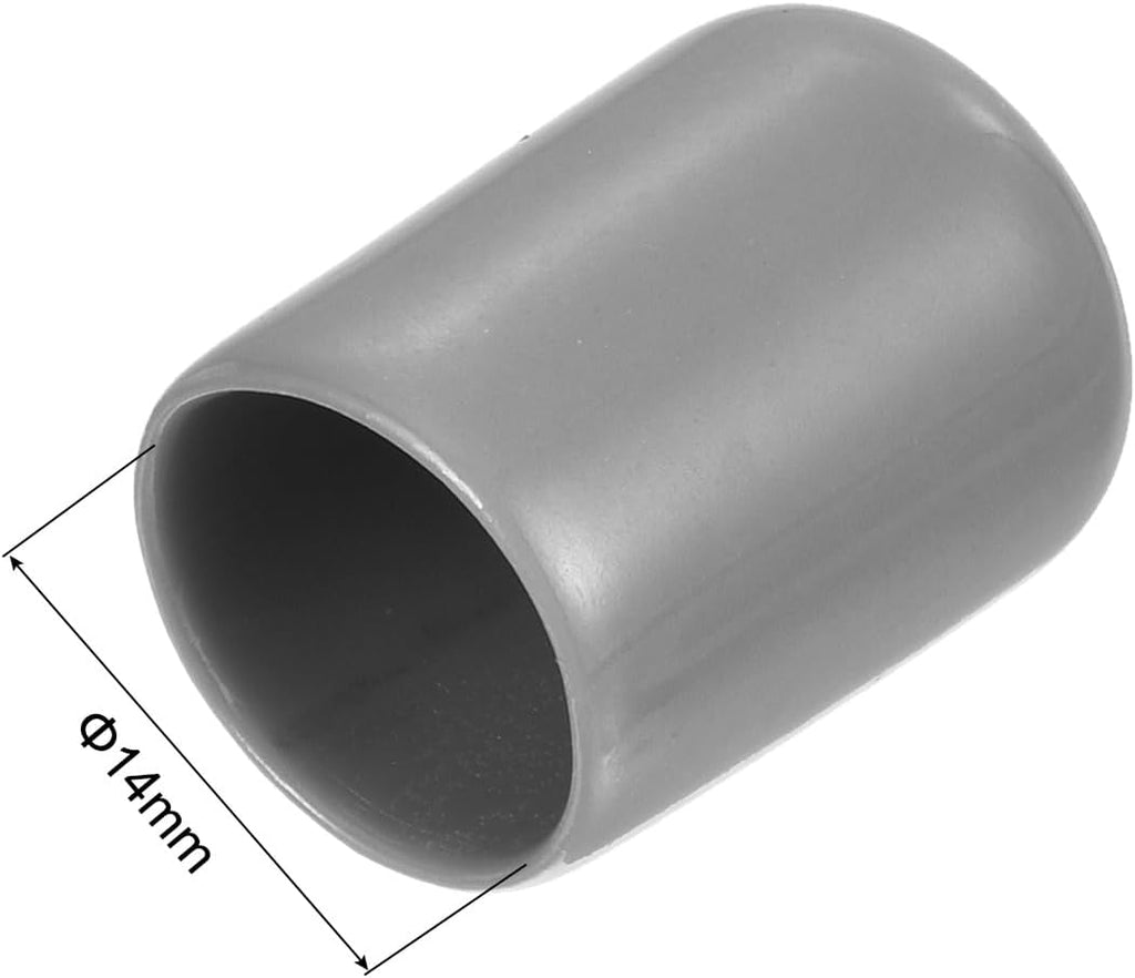 uxcell 20pcs Rubber End Caps Protective Caps 14mm ID Vinyl PVC Round Tube Bolt Cap Cover Screw