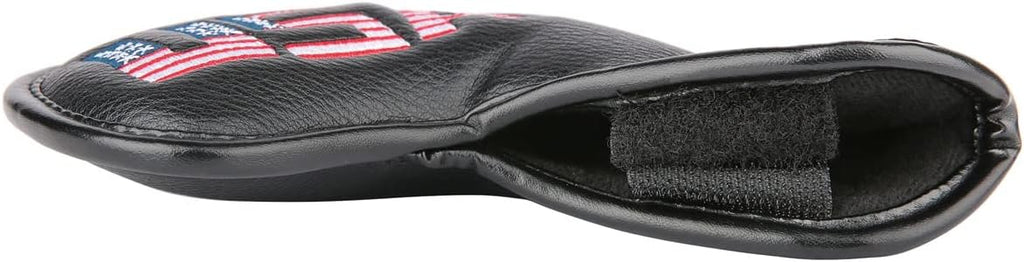 Golf Builder Black Leather USA Golf Club Iron Wedge Head Covers Fit All Brands