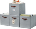 DECOMOMO Storage Baskets, 13x15x13 Storage Cube Bins with Labels for Organizing Shelves Kallax