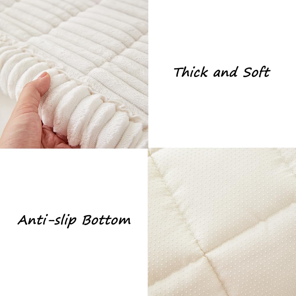 Couch Cover for Dogs Washable, Fuzzy Pet Couch Covers for 2 Cushion Sofa Pet Friendly, Non Slip