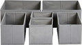 Amazon Basics Cloth Drawer Storage Organizer Boxes for Socks, Underwear and Baby Items, Set of 6