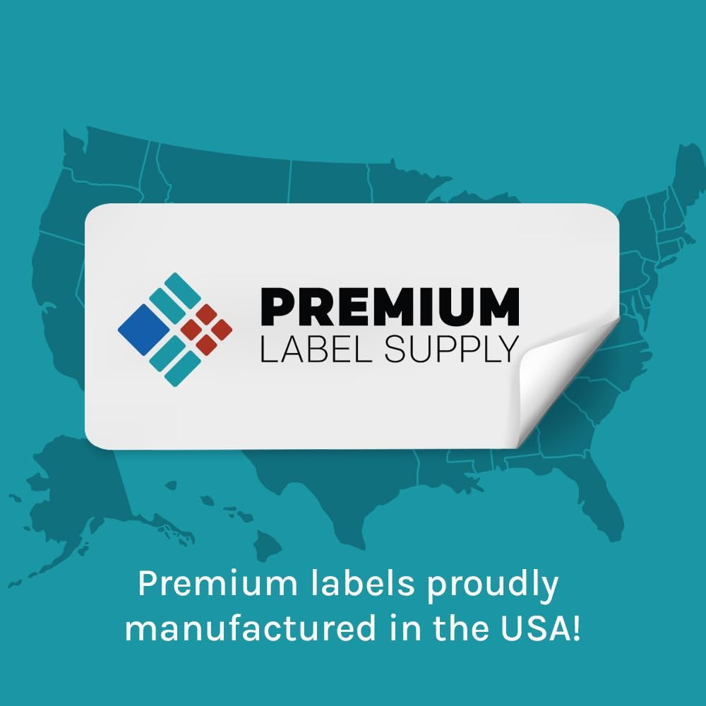 Premium Label Supply Glossy White Sticker Labels – 3" x 2" – (10 per Sheet) (Glossy White for Laser