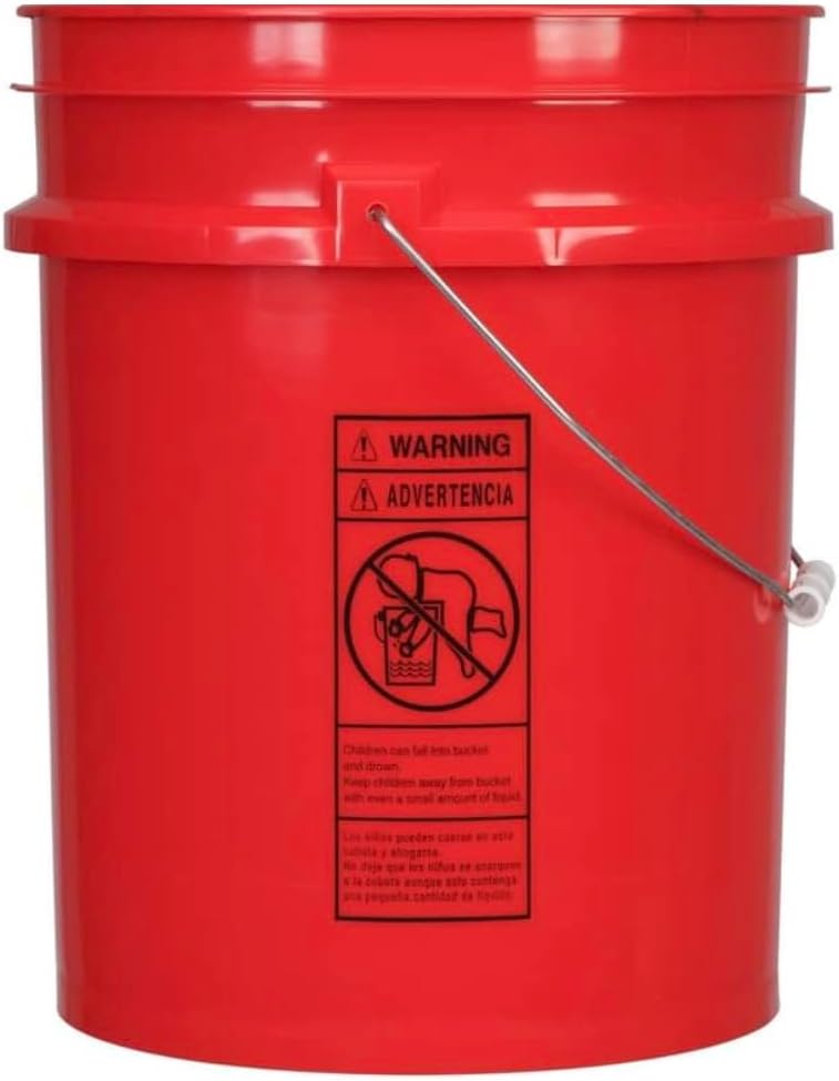 House Naturals 5 Gallon Premium HPDE Plastic Bucket - Made in USA Food Grade Storage Container, BPA